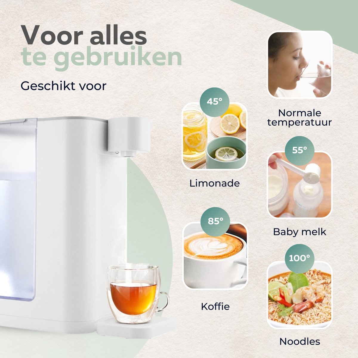 Luxe Instant Heetwaterdispenser 3L 2000W