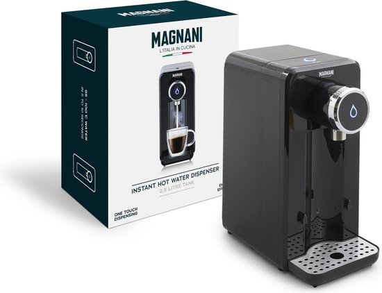 Magnani Warmwaterdispenser 2,5L Zwart Staal Elektrisch