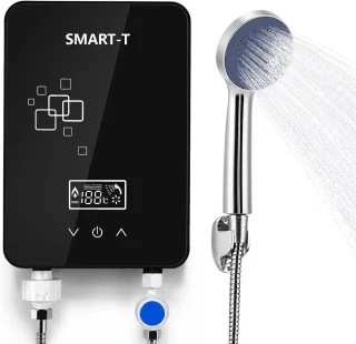 Mini doorstromend waterheater 6000 W - compact met temperatuurweergave - plug and play voor douche en keuken - ShopVlot