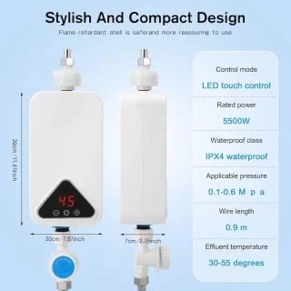 Mini doorstroomboiler 5500W zonder reservoir