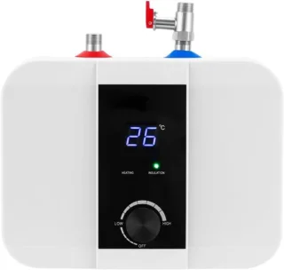 Mini doorstroomboiler 6 liter wit