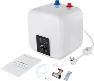 Mini doorstroomboiler 8 liter wit