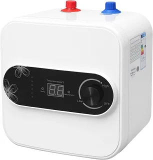 Mini doorstroomboiler 8 liter wit