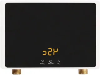 Mini-doorstroomboiler wit met zwart scherm
