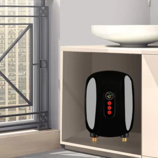 Mini doorstroomverwarmer 6500W zwart