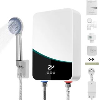 Mini Electric Water Heater - Silver