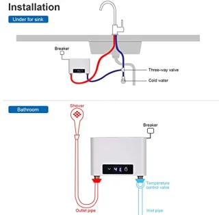 Mini Elektrische Doorstroomboiler 3500W