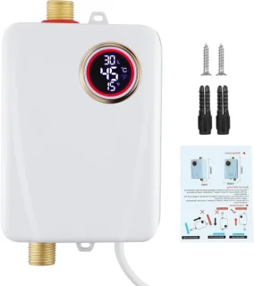 Mini elektrische doorstroomverwarmer - wit