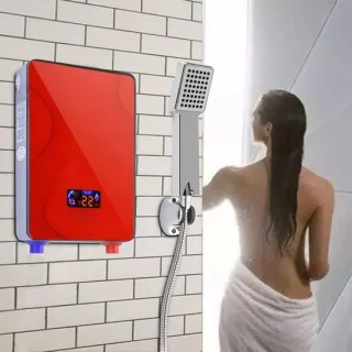 Mini water verwarmer - douche boiler - rood