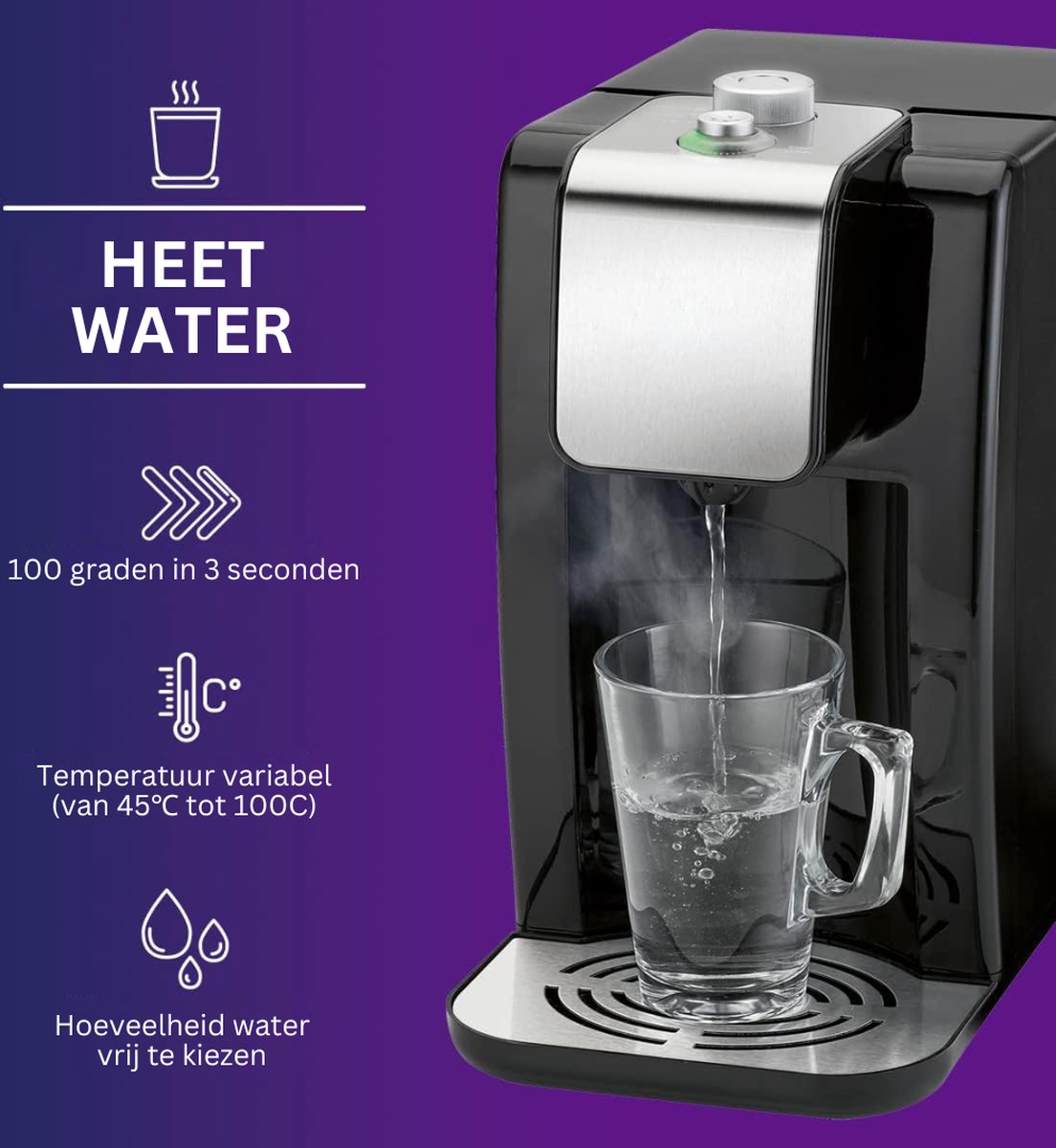 MKSS Heetwaterdispenser Zwart