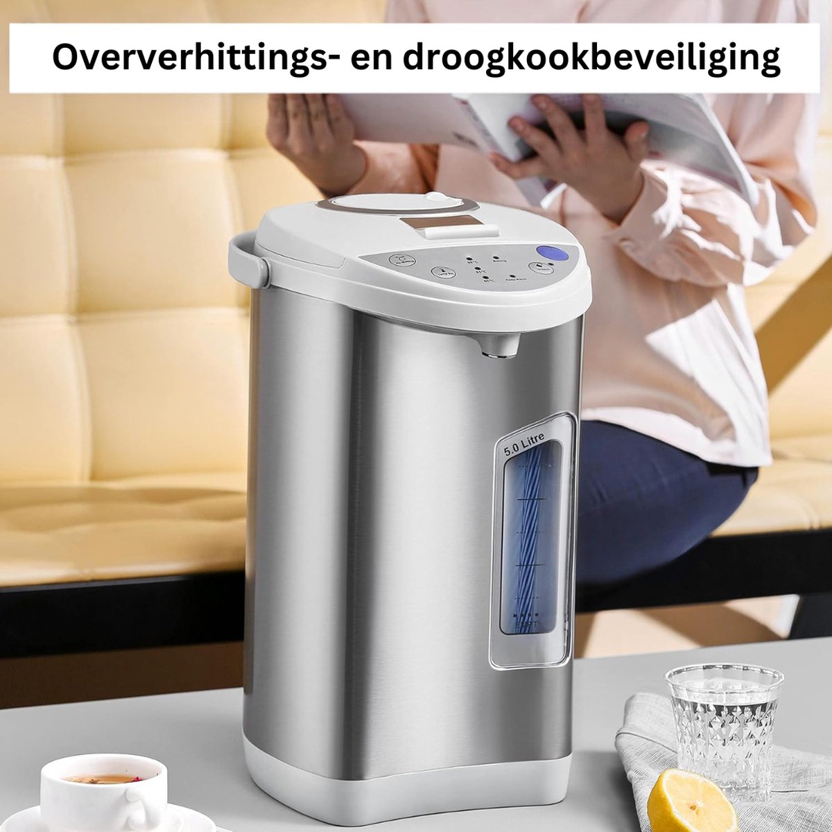 MKSS Luxe Heetwaterdispenser Roestvrij Staal