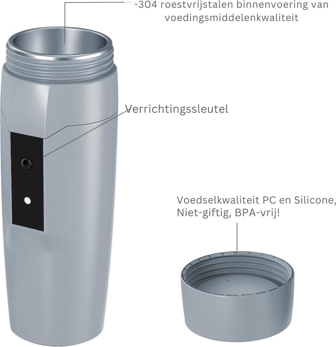 MKSS Waterkoker 12V Auto Grijs