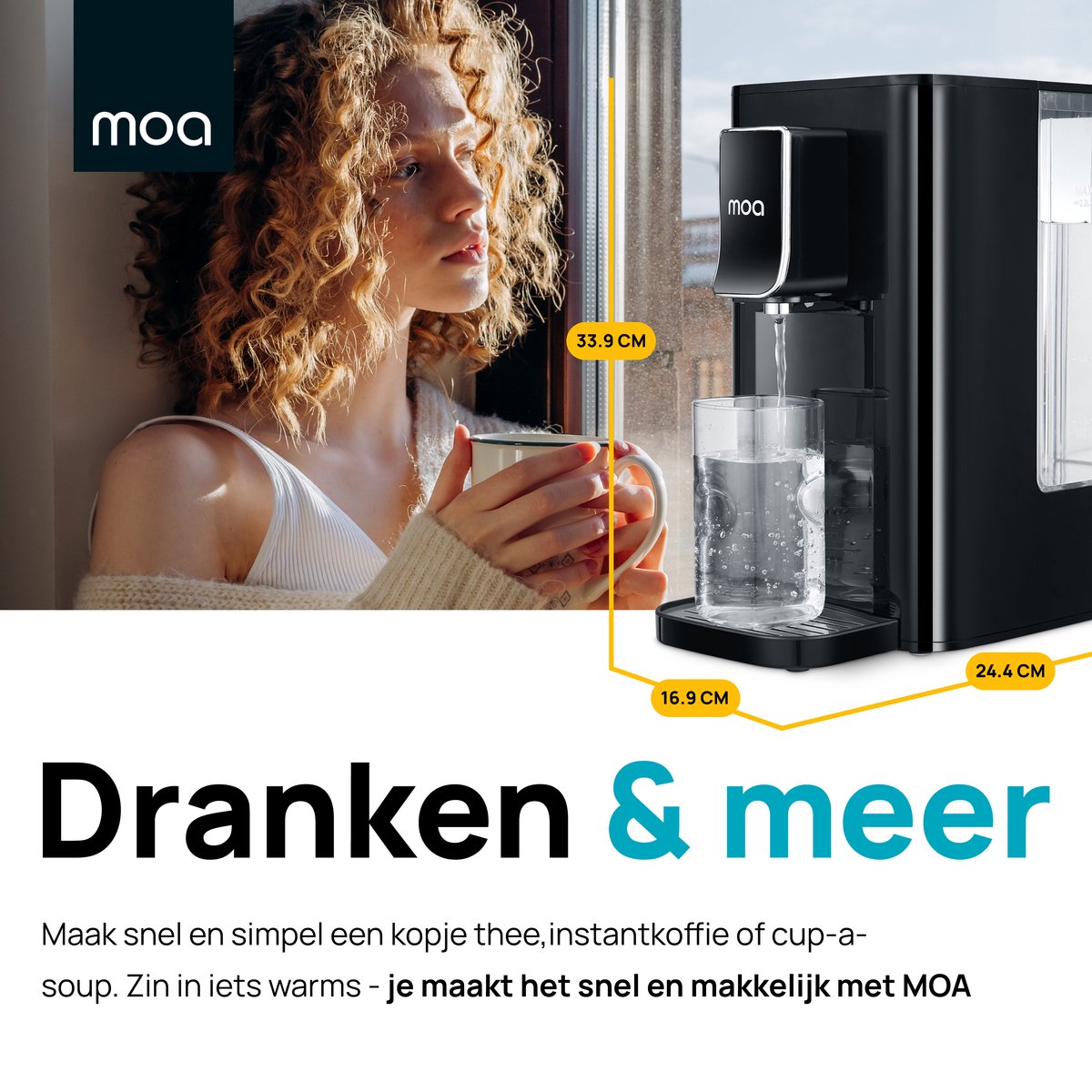 MOA Heetwaterdispenser 2.5L RVS