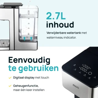 MOA Heetwaterdispenser 2,7L RVS Zilver