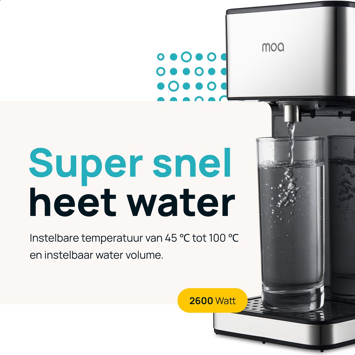 MOA Heetwaterdispenser 2,7L RVS Zilver