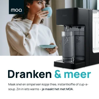 MOA Heetwaterdispenser 2,7L RVS Zwart