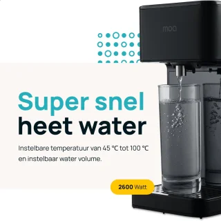MOA Heetwaterdispenser 2,7L RVS Zwart