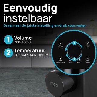 MOA Heetwaterdispenser 2L Zwart
