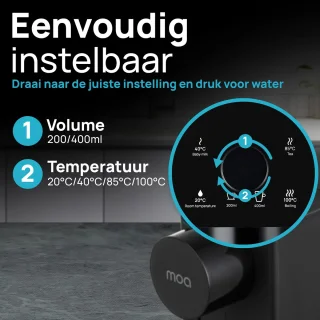 MOA Heetwaterdispenser 2L Zwart