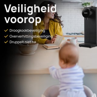 MOA Heetwaterdispenser 2L Zwart