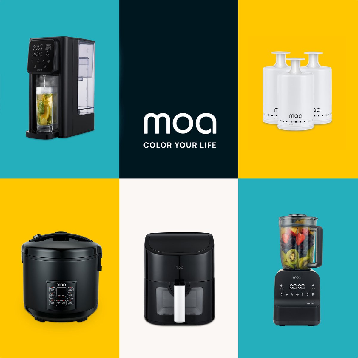 MOA HWD01B Heetwaterdispenser Filter 3-pack Wit