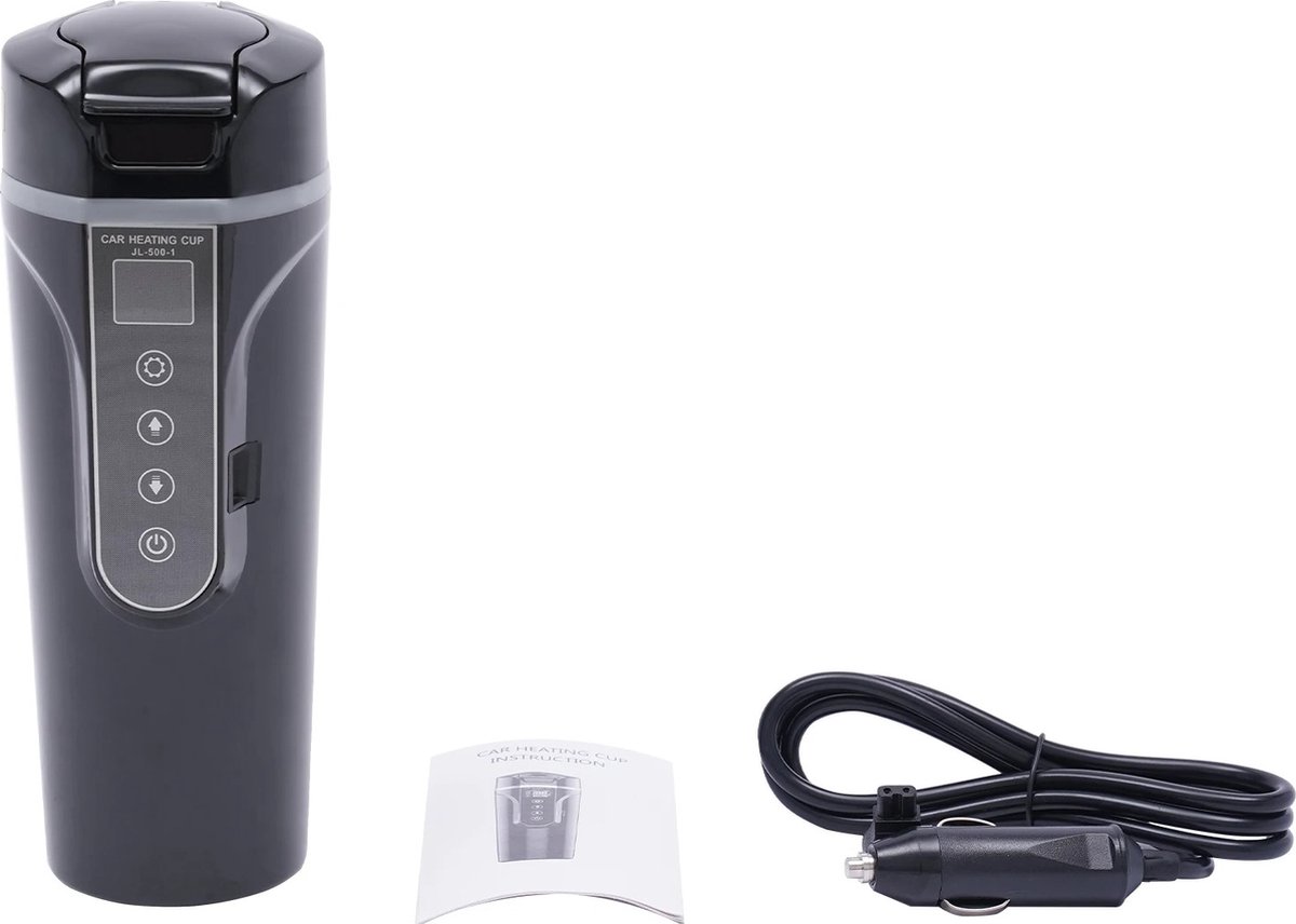 Mygroot Verwarmde Waterbeker 450ML Zwart