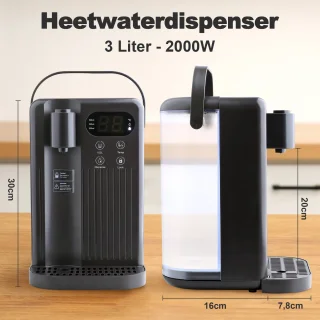 Nimma Heetwaterdispenser 3L Zwart