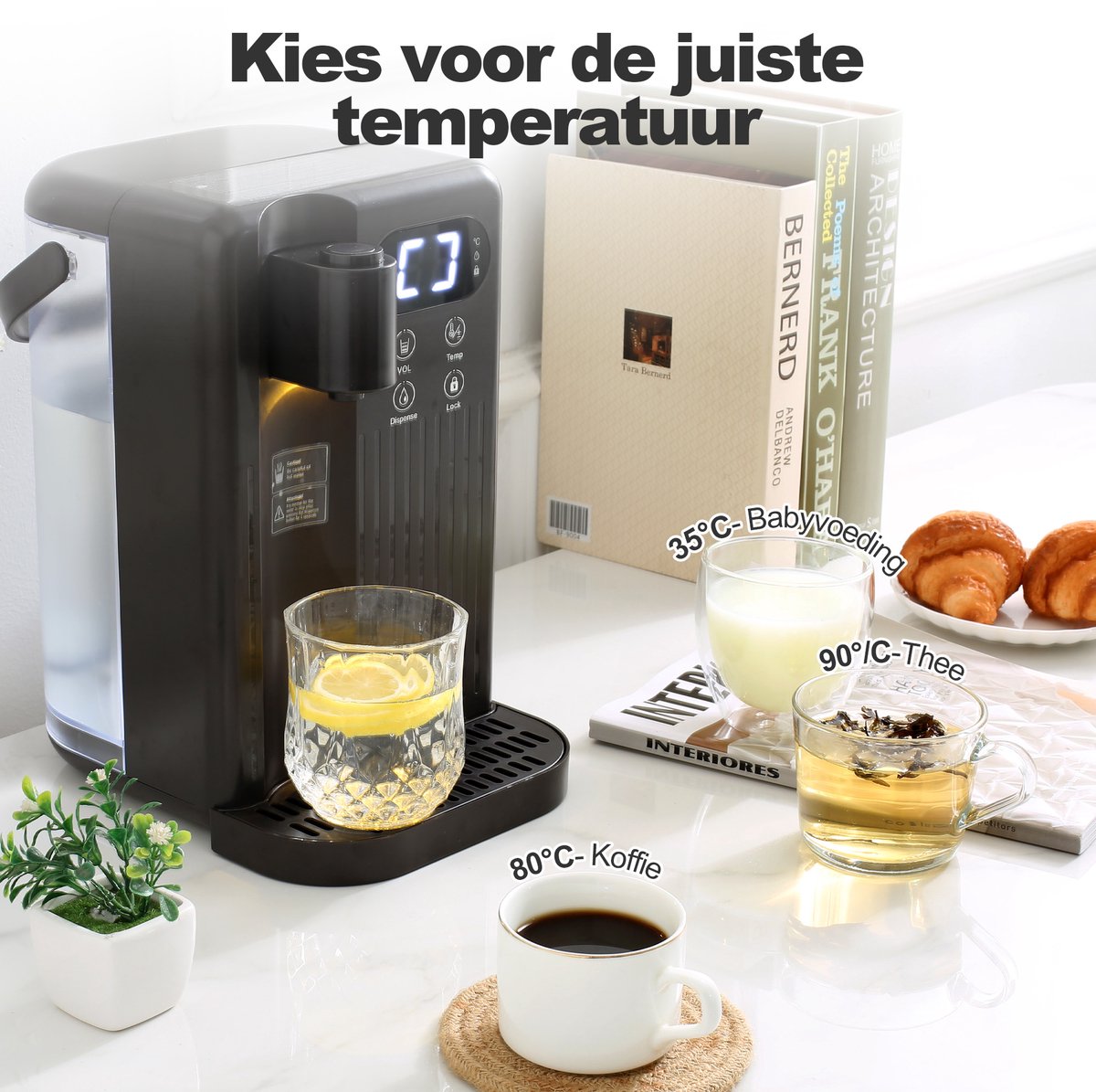 Nimma Heetwaterdispenser 3L Zwart