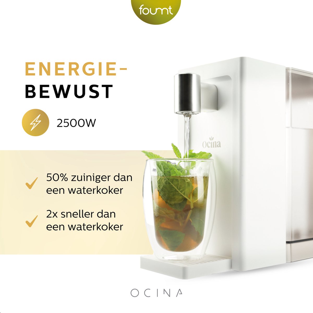Ocina Heetwaterdispenser 3L Wit Digitaal