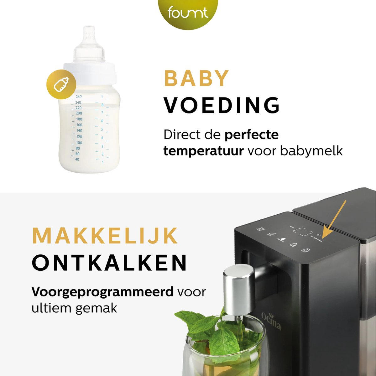 Ocina Heetwaterdispenser 3L Zwart