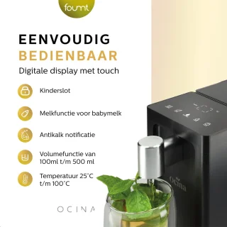 Ocina Heetwaterdispenser 3L Zwart