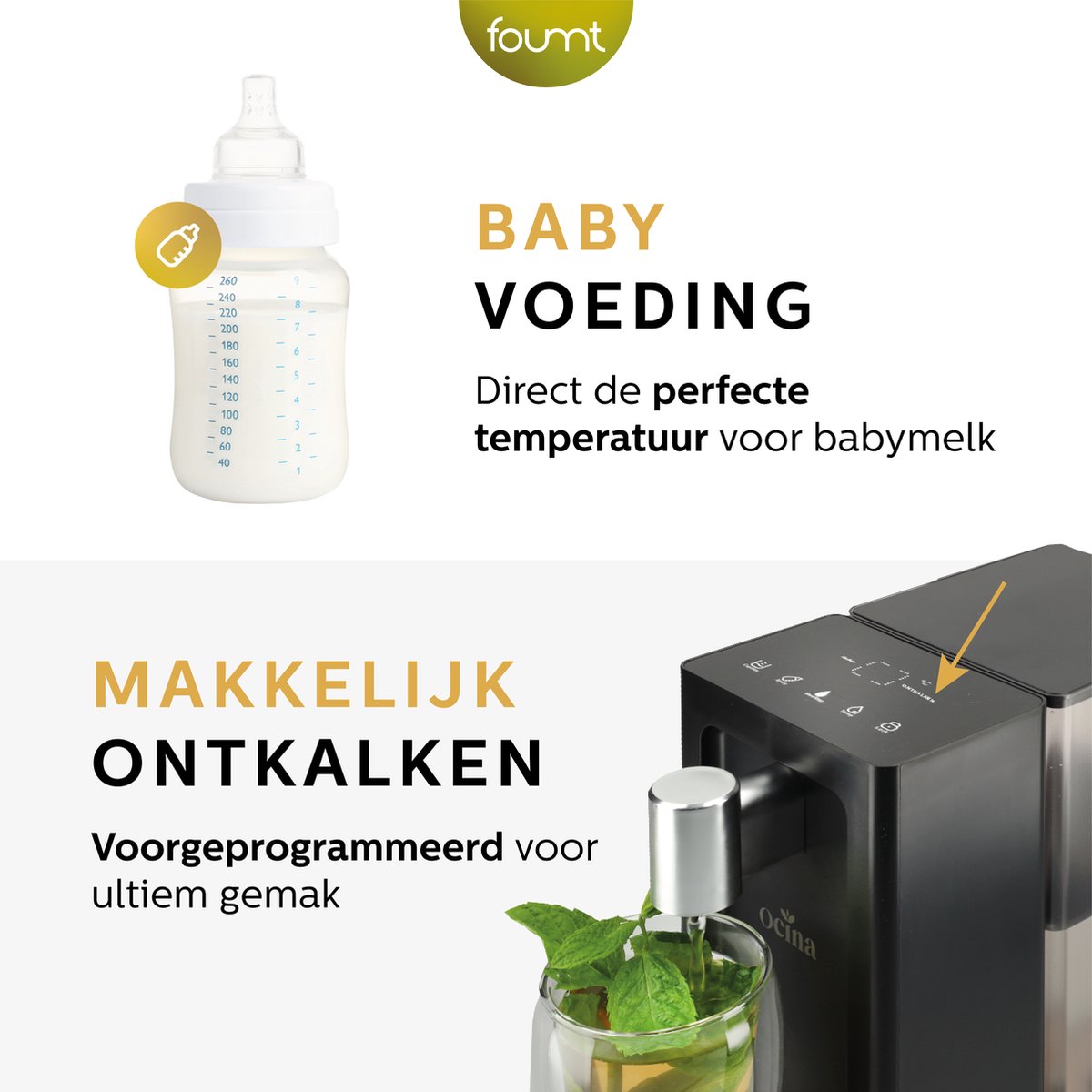 Ocina Heetwaterdispenser 3L Zwart