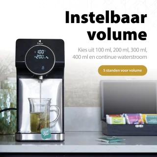 Perow Heetwaterdispenser RVS Zwart 2.7L