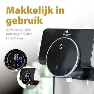 Perow Heetwaterdispenser RVS Zwart 2.7L