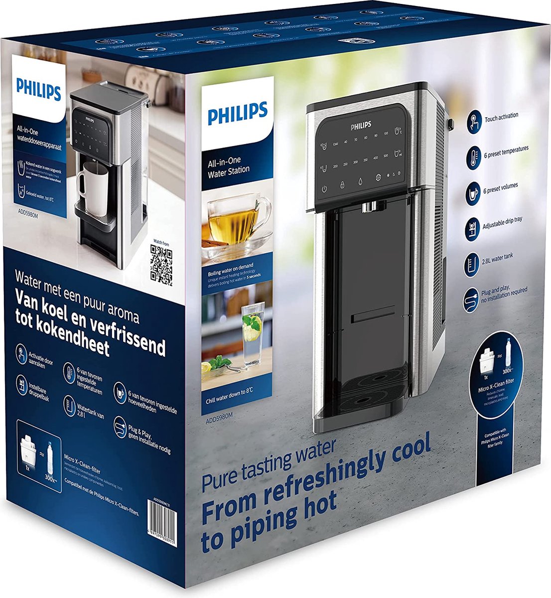 Philips All-in-one waterstation 2.8L Touchscreen