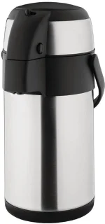 Pomp actie Airpot thermoskan drankdispenser 2.5 liter zilver