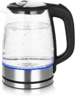 QIN® waterkoker glas zilver