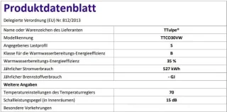 RFWR® 30 L Platte Warmwaterboiler Verticaal