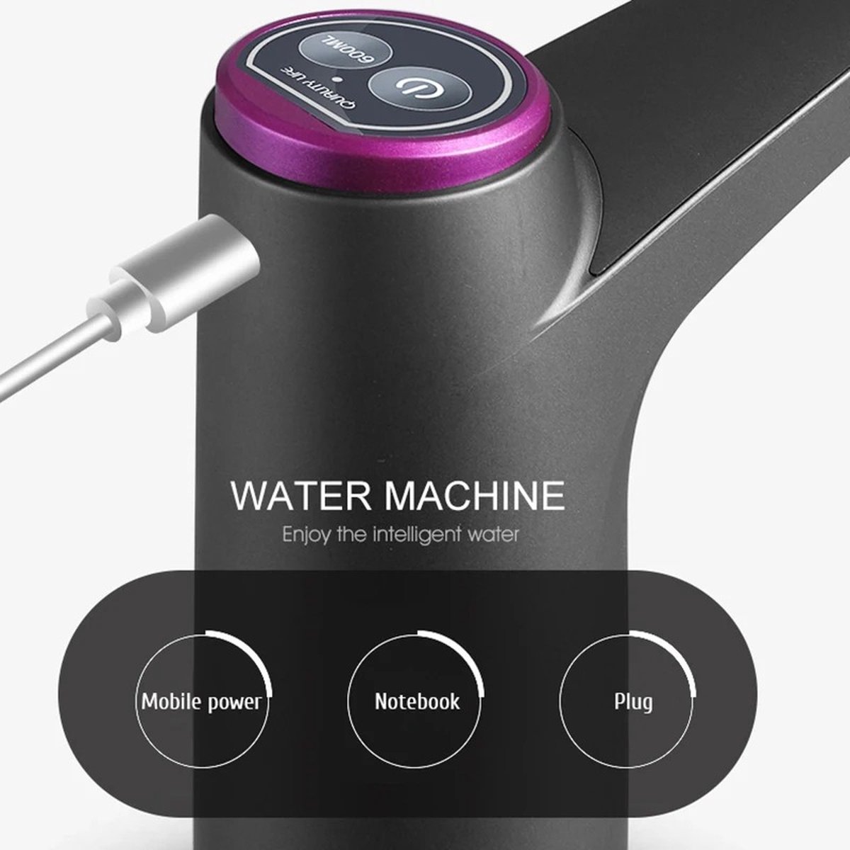 RM Store® Heetwatertap Roestvrij Staal Zwart 13.5x15cm