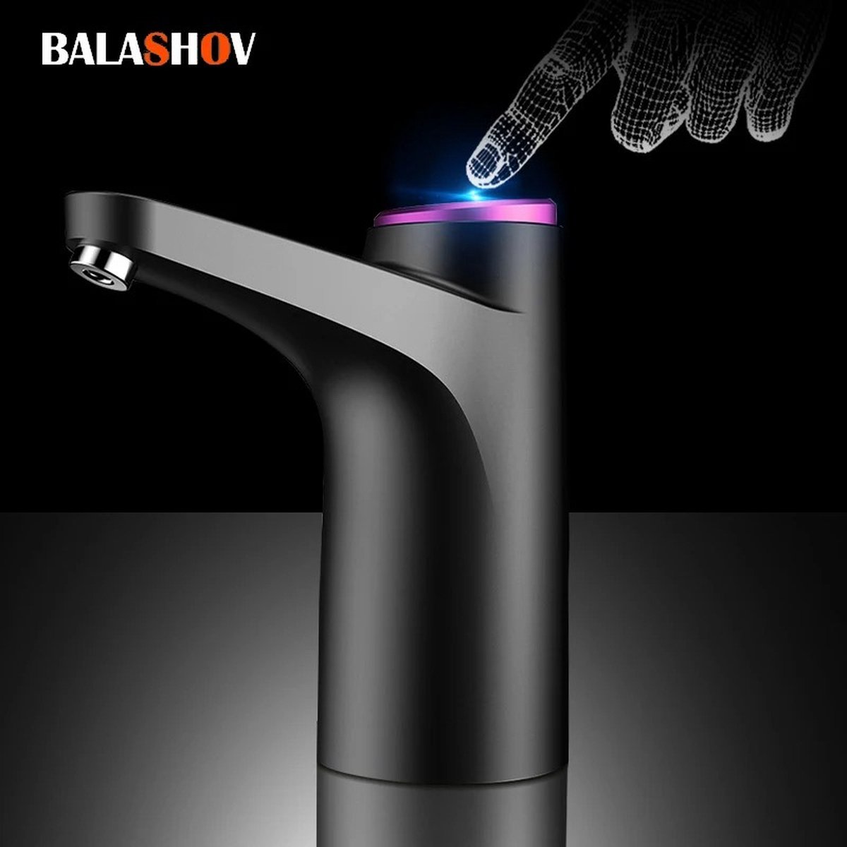 RM Store® Heetwatertap Roestvrij Staal Zwart 13.5x15cm