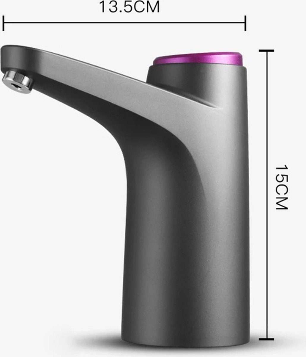 RM Store® Heetwatertap Roestvrij Staal Zwart 13.5x15cm