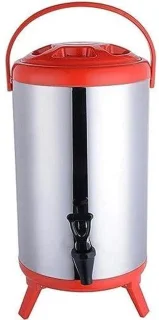 Roestvrij melk emmer - 12L - rood