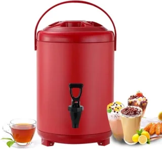 Roestvrijstalen waterdispenser urnboiler 12 liter zilver