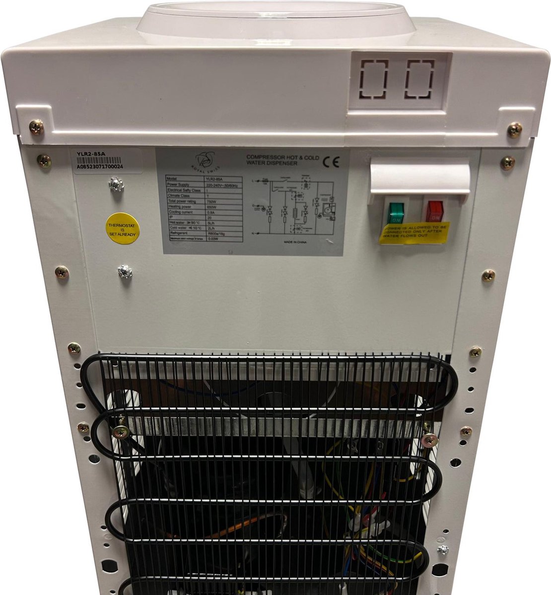 Royal Swiss waterdispenser met koel- en warmwaterfunctie