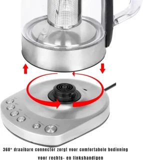 SCH® Waterkoker Glas Zilver