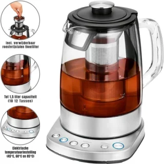 SCH® Waterkoker Glas Zilver