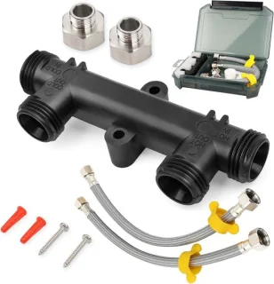 Sensorventielset Warmwater Recirculatiepompklep 2x 12 inch Zilver