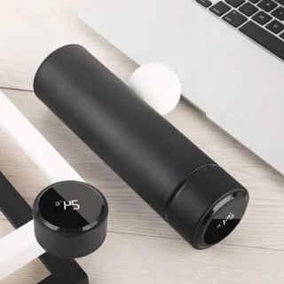 Smart Thermos Mok - Reismok LED - 500 ML - Zwart