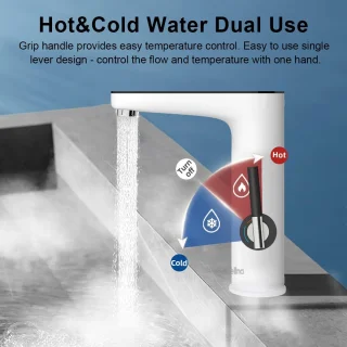 SnelShoppen tankloze elektrische waterverwarmer voor badkamerkraan