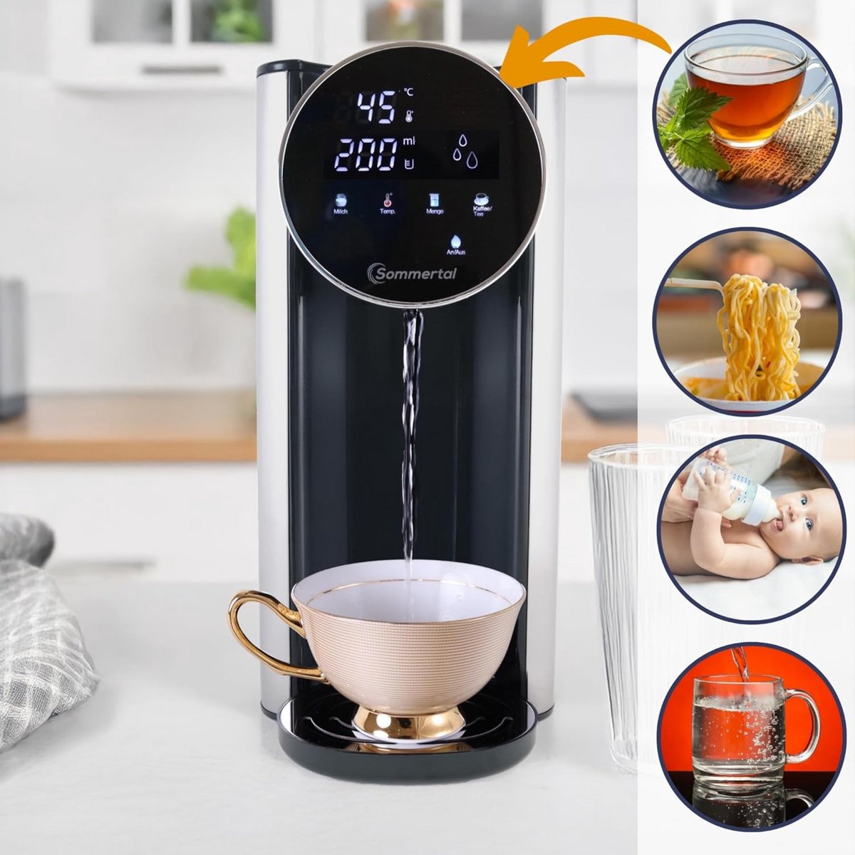 Sommertal HW400 heetwaterdispenser Businessline XXL met 4L tank